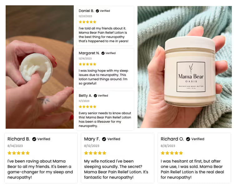 Mama Bear™ Nerve Relief Lotion – Relieve burning, tingling & discomfort in just 15 minutes a day